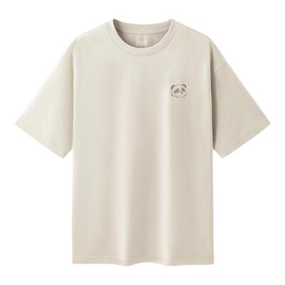 森马国潮熊猫印花情侣短袖T恤男