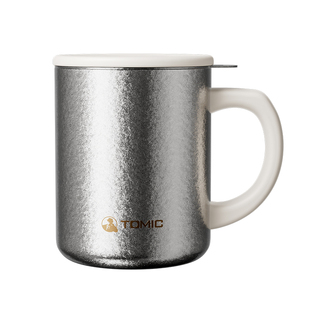 tomic特美刻纯钛保温杯马克杯带盖大容量泡茶咖啡水杯情人节礼物