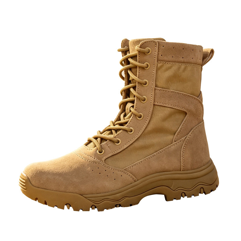 真皮沙漠靴轻便男女防沙靴透气春夏登山鞋徒步鞋高帮马丁靴沙地鞋