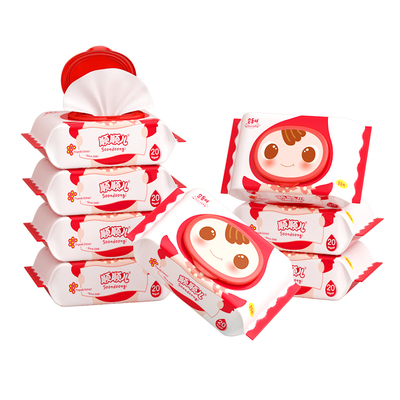 顺顺儿手口婴幼儿柔软20抽湿巾纸