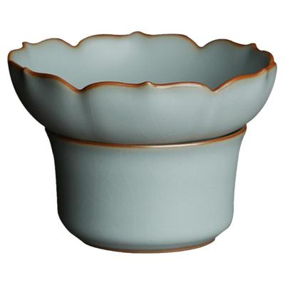 青澹汝窑茶漏景德镇手工陶瓷