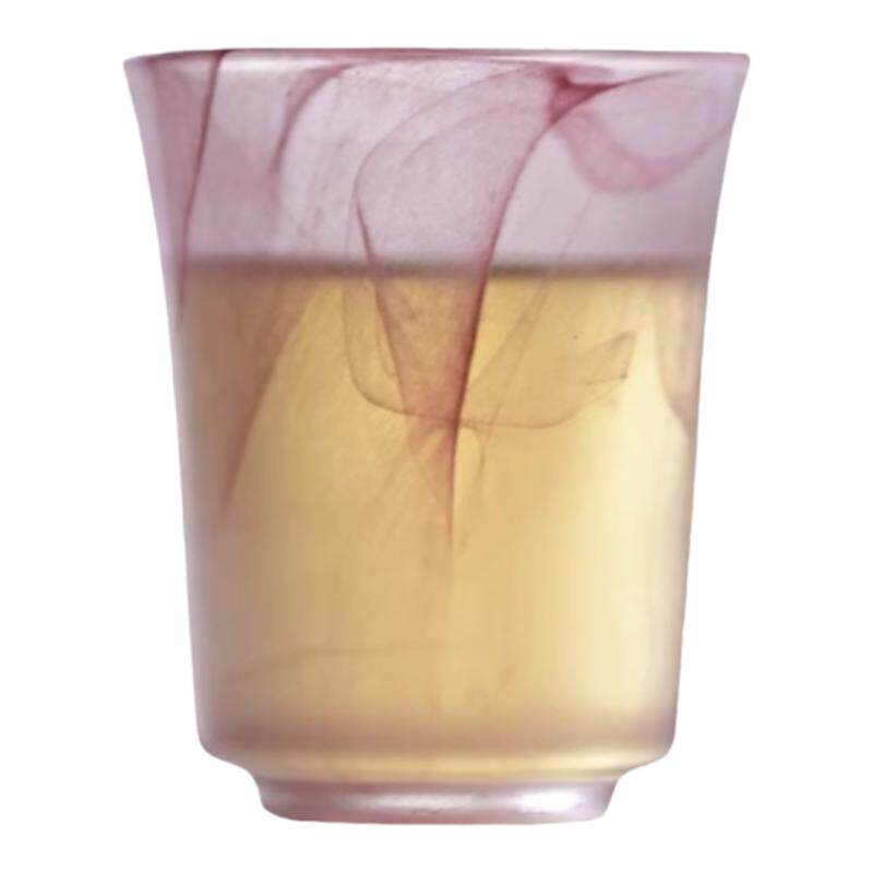 琉璃闻香磨砂白彩色茶杯