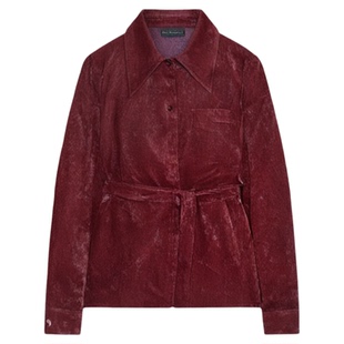 CIZZLEMORE 暗纹丝光绒感小众外套慵懒风宽松设计感廓形时尚衬衫