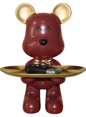 暴力熊摆件入户钥匙收纳神器北欧