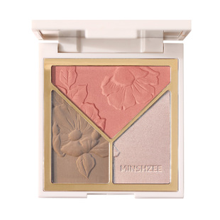 茗希芝修容盘高光提亮哑光阴影腮红高光遮瑕修容一体盘10g