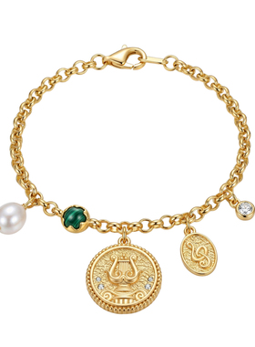 《一枚幸运币》原创设计纯银手链