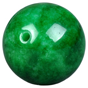 真天然翡翠干青铁龙生帝王祖母绿散珠手链圆珠项链配件手串国潮风