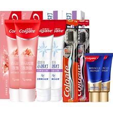 28.4元包邮   高露洁 喜马粉盐+小苏打清新亮白牙膏家庭装115g*2+120g*2+2支牙刷