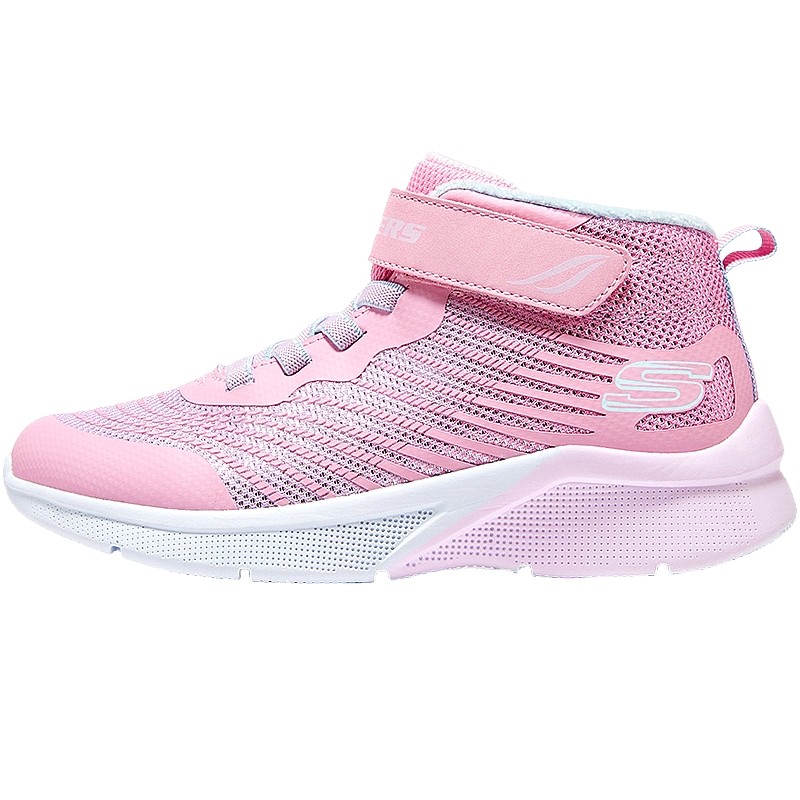 Skechers斯凯奇儿童秋冬新款高帮鞋女大童时尚魔术贴轻便休闲靴子