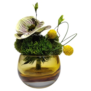 现代轻奢圆形小桌花样板间售楼处酒店餐桌面仿真花艺假花装饰摆件