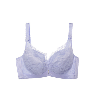 戴芝蒂薄款透气蕾丝上托聚拢内衣
