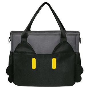 弘典学生手提补习袋拎书袋帆布手提包初中生大容量美术袋小学生2025新款补课包女孩儿童美术包男孩防水补课袋