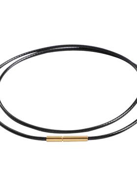 横穿直穿天珠黄金吊坠挂绳男女新款蜡皮绳项链挂件绳细绳玉佩挂绳