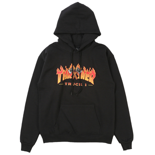 THRASHER 印花字母连帽衫 1 HOOD LOGO 火焰滑板男士卫衣