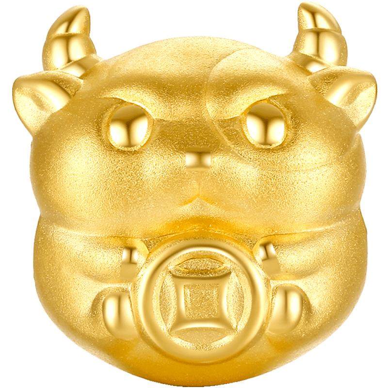 周六福黄金转运珠本命年生肖手绳