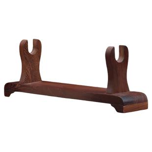 鸡翅木刀剑架实木兵器剑托横放摆件刀架箫架笛子架立式展示架刀座