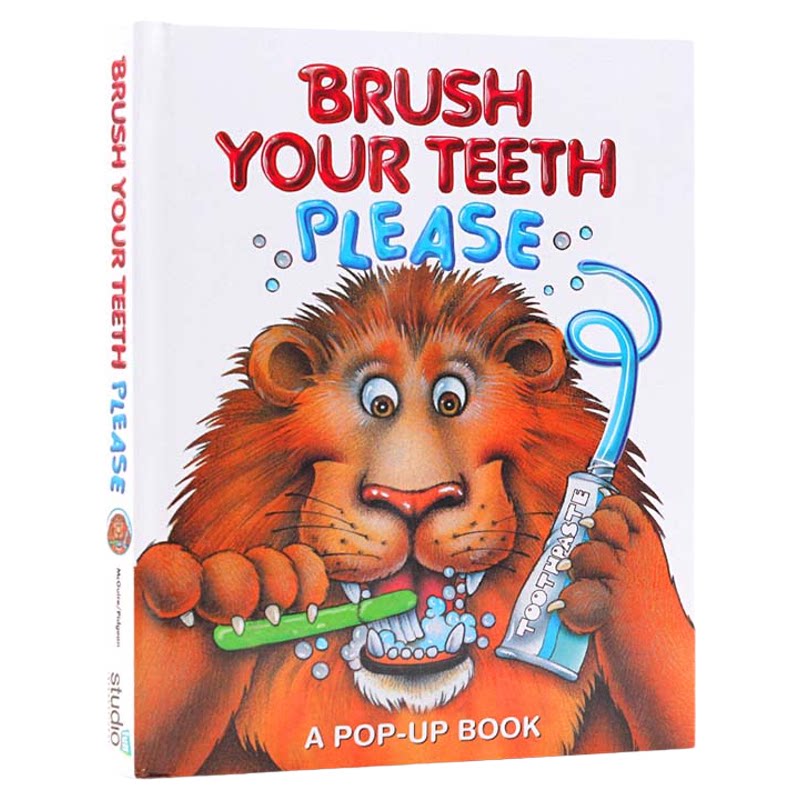 Brush Your Teeth Please 请刷牙立体书英文原版绘本 Pop-up 帮助宝宝良好生活习惯养成 亲子共读 早教启蒙读物