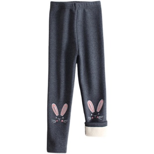 女童秋冬季打底裤加绒加厚外穿一体绒2025新款裤子纯棉修身保暖裤