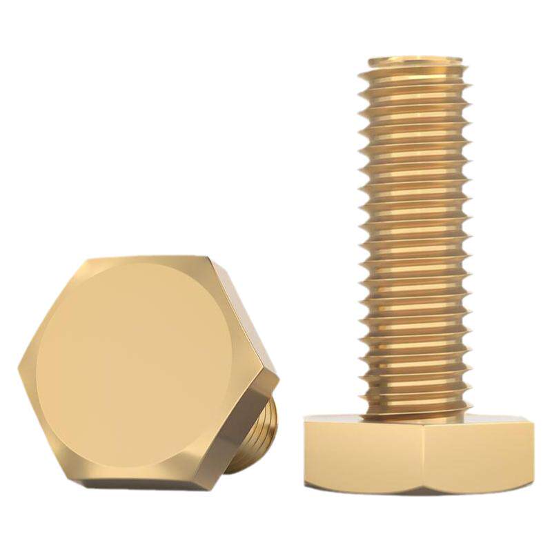 国标 纯黄铜外六角螺丝 铜螺栓 铜材质螺钉 M4M5M6M8M10M12M14M16