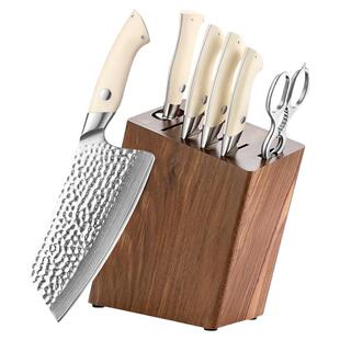 和臻刀具套装大马士革钢菜刀厨房刀组合全套中式菜刀砍骨刀三德刀