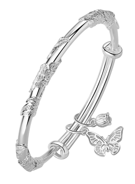 9999银手镯2025新款高颜值学生党