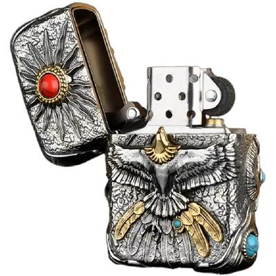 zippo打火机烈日雄鹰重盔甲六面