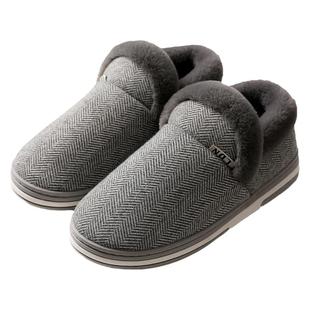 中老年人包跟棉拖鞋男款冬季2025新款室内家居防滑加绒保暖棉鞋男