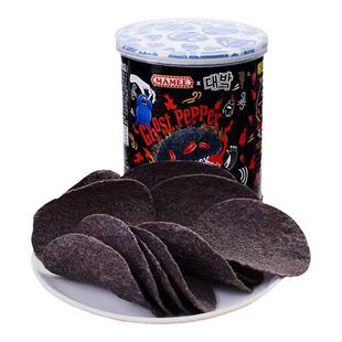 马来西亚进口妈咪鬼椒薯片重辣味薯片膨化休闲零食45g*24罐整箱装