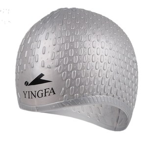 英发泳帽男女成人舒适不勒头长发硅胶防水防滑水滴超大加大游泳帽
