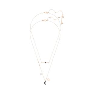 施华洛世奇Swarovski SYMBOLIC星月女士双层锁骨项链幸运守护轻奢