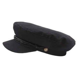 KAMOSA 复古海军帽子时尚帅气男女士平顶帽秋冬鸭舌帽 贝雷帽休闲