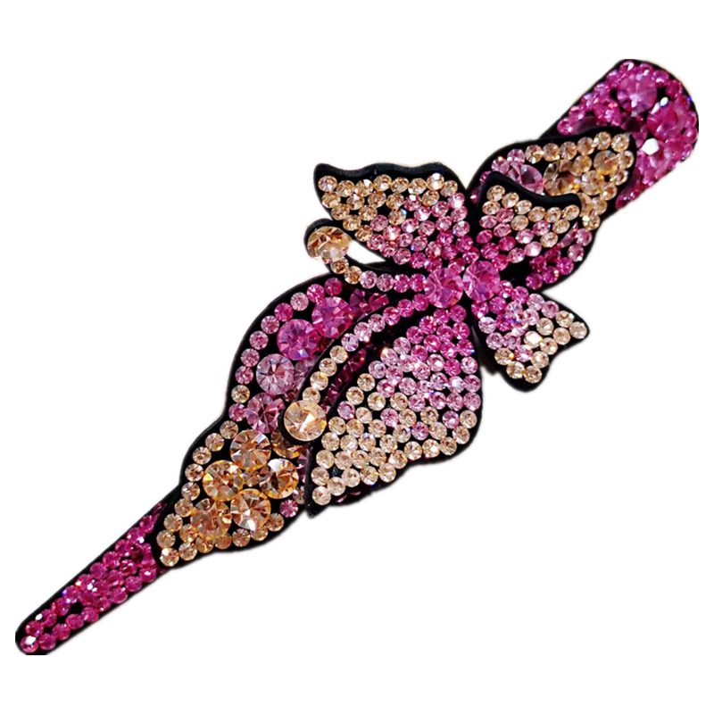 米龙饰品水钻盘发神器超闪牛角夹