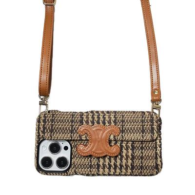 iPhone14pro帆布潮牌斜挎手机壳