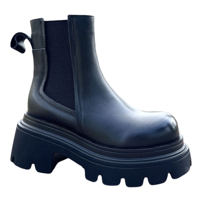 原创手工头层牛皮时尚增高厚底靴