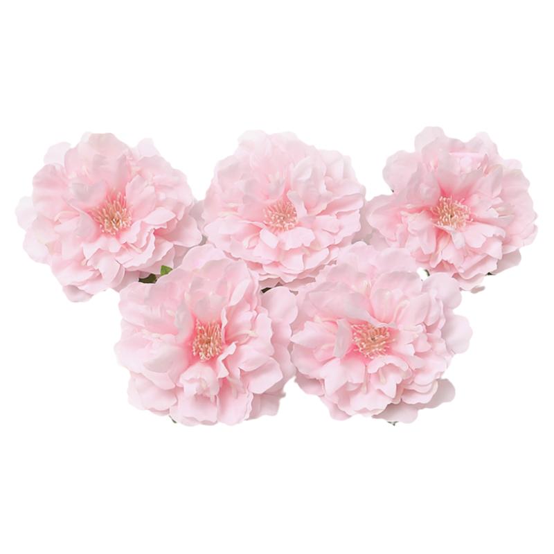粉色系仿真花头 假花绢花DIY手工材料服装头饰配件草帽花拍摄道具
