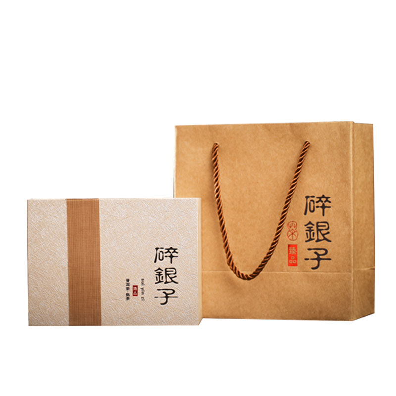普洱茶碎银子茶化石糯米香普洱熟茶勐海老茶头特级散茶300克盒装