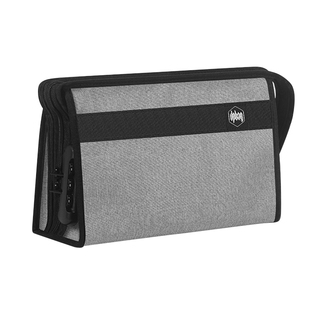 公章包多功能带锁票据收纳多格便携印泥公张袋营业执照印章收纳盒