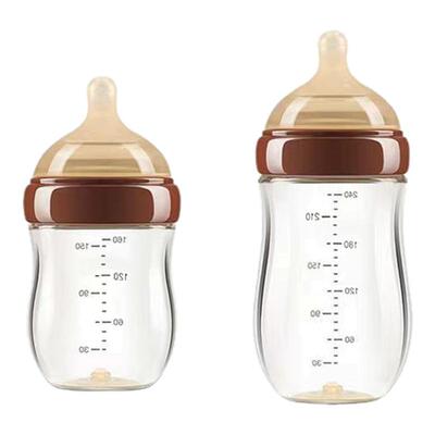 玻璃奶瓶防胀气底部回气奶瓶