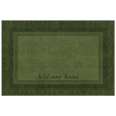 绿色高级入户门地垫防滑耐脏脚垫