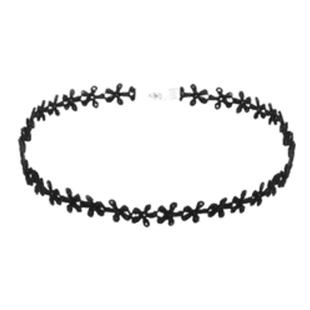 黑白简约蕾丝小花朵颈链女2026新款日常百搭短款锁骨链项圈choker