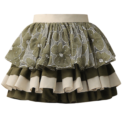 茬客时尚立体网纱蓬蓬蛋糕半裙