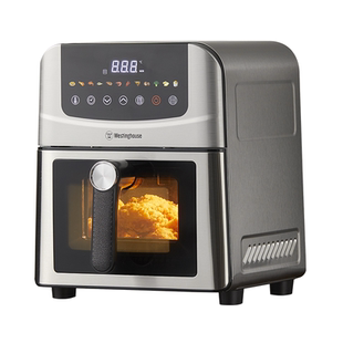 西屋空气炸锅不锈钢金属可视双热源免翻面6L大容量烤箱电炸锅H50