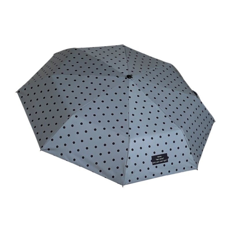 ins高级感香奈灰复古波点雨伞晴雨两用黑胶遮阳防晒太阳伞自动伞