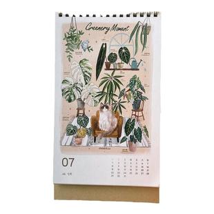 原创插画台历2026年新款 ins风日历定制创意挂历艺术月历桌面摆件