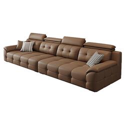 凯佑2025新款高靠背劳伦斯沙发现代轻奢沙发意式极简直排皮艺沙发