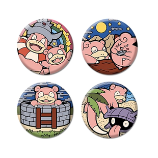 现货精灵宝可梦吧唧呆呆兽周边大金属徽章胸针牌书包挂件谷子盲盒