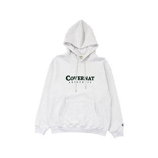 COVERNAT韩国卫衣女混纺灰美式慵懒情侣连帽长袖外套2025新款爆款