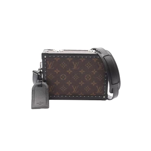 中古LV路易威登男包A级95新Clutch box硬盒子涂层/防水帆布斜挎包