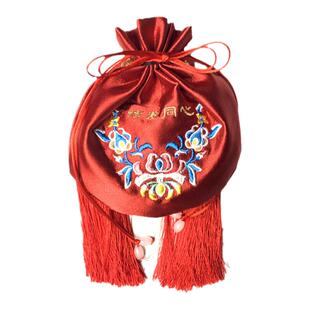 中式婚礼刺绣结发袋香包荷包定情信物挂件婚庆用定制香囊结婚礼物