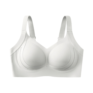 都市丽人D杯内衣女大胸显小胸隐形粉底液提拉防下垂收副乳聚拢款